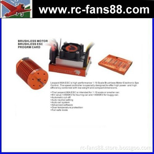 Leopard 60A Brushless System 9T 4370KV Combo for 1/10 Car